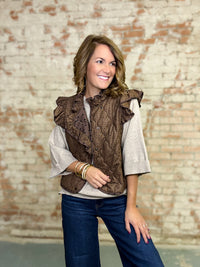 Chellie Reversible Ruffled Vest