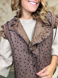 Chellie Reversible Ruffled Vest