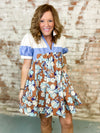 Melinda Colorblock Floral Dress