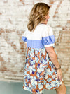 Melinda Colorblock Floral Dress