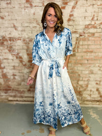 Laurie Botanical Midi Dress