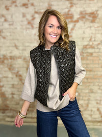 Gabbie Quilted Sheen Vest