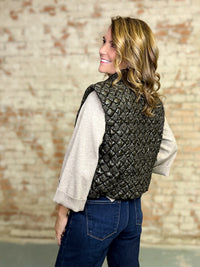Gabbie Quilted Sheen Vest