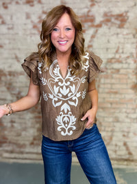 THML Harlowe Embroidered Top