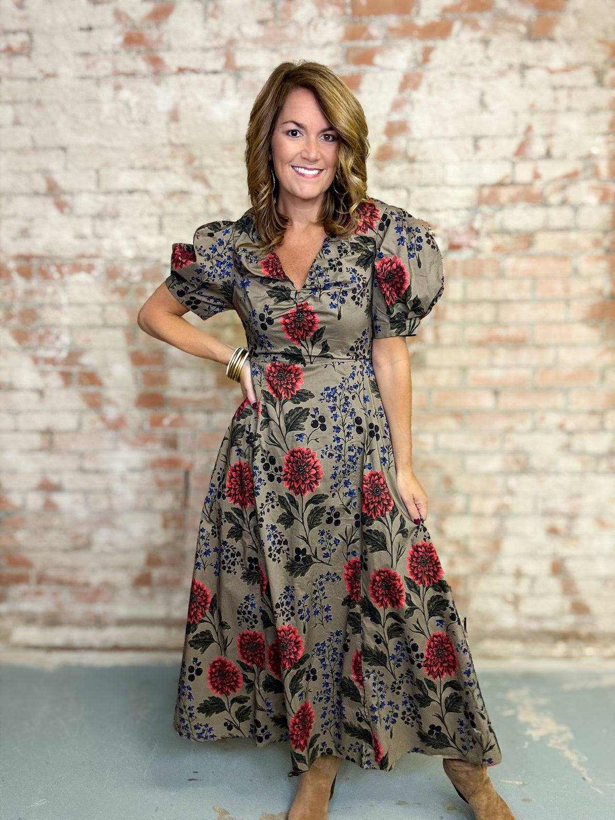 Lassiter Floral Midi Dress
