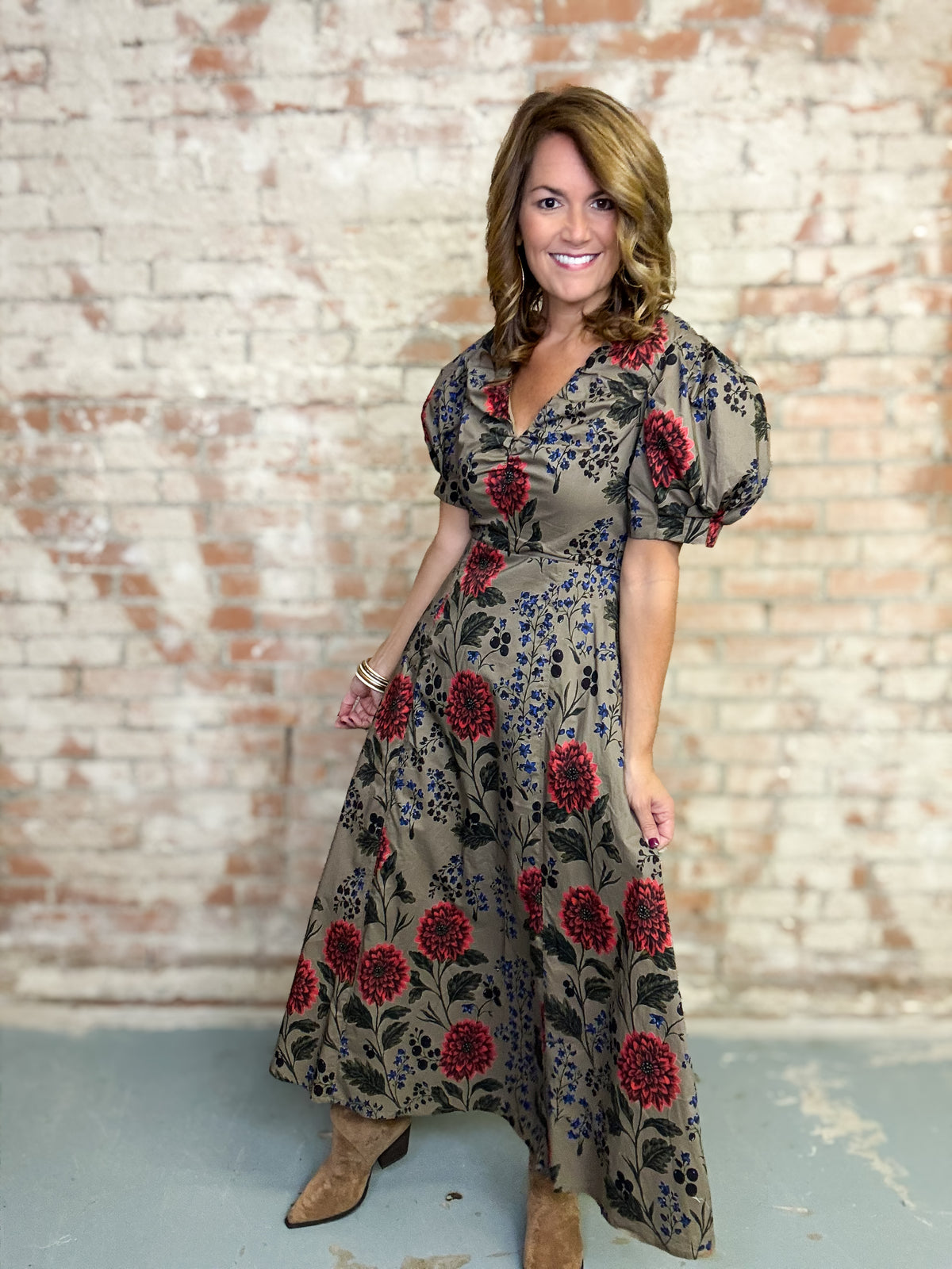 Lassiter Floral Midi Dress