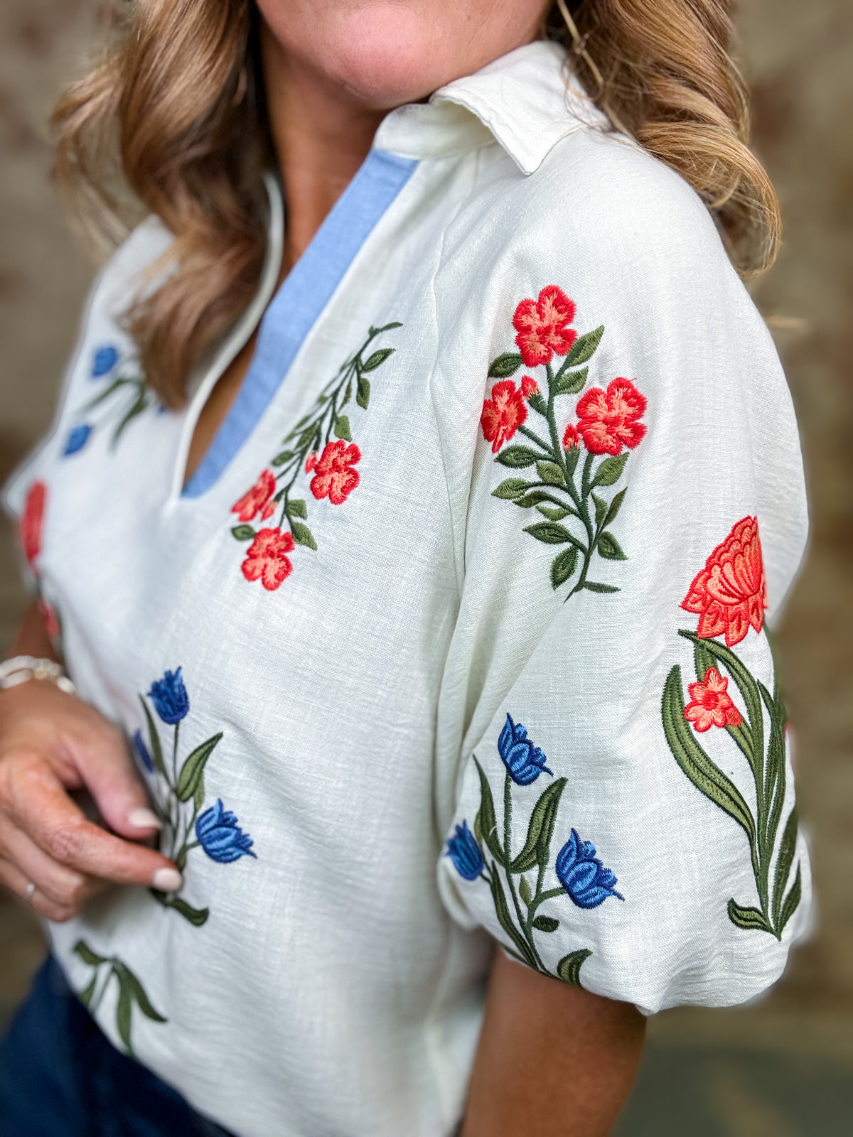 THML Irvin Embroidered Top