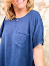 Curvy Danessa Linen Blend Top