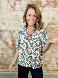 Elmore Ruffle Trim Top