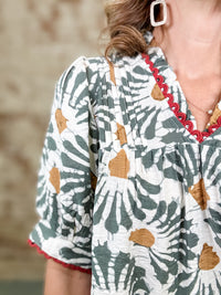 Elmore Ruffle Trim Top