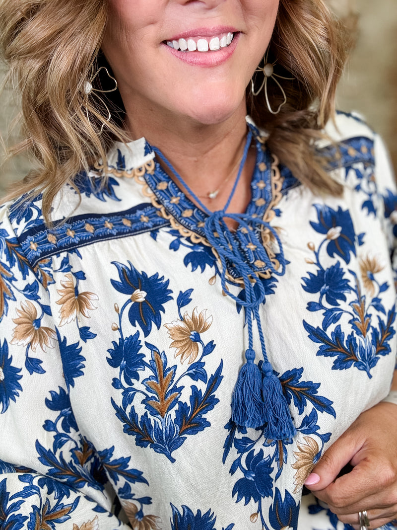 Floral Fall Print Top