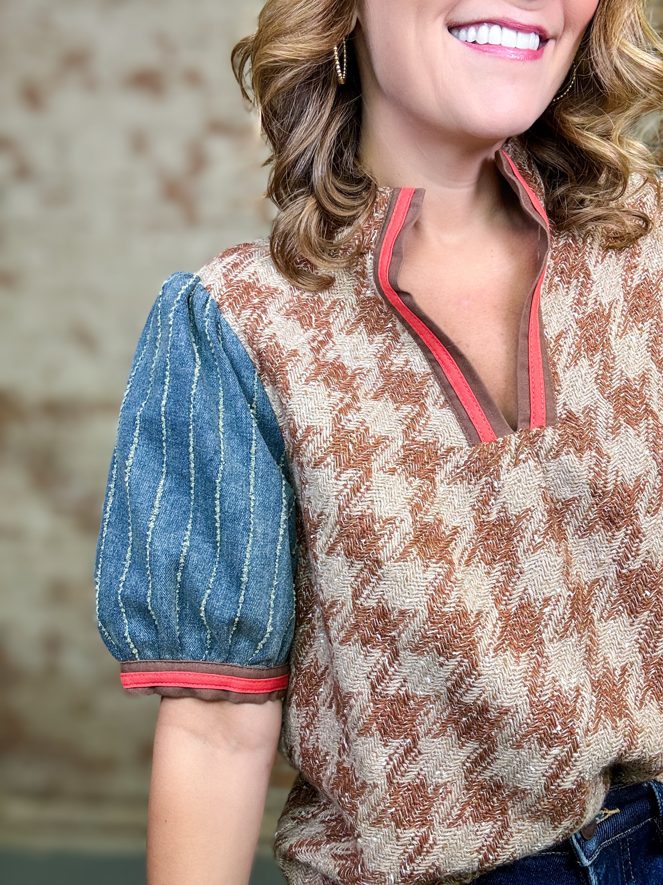 Glenda Textured Top