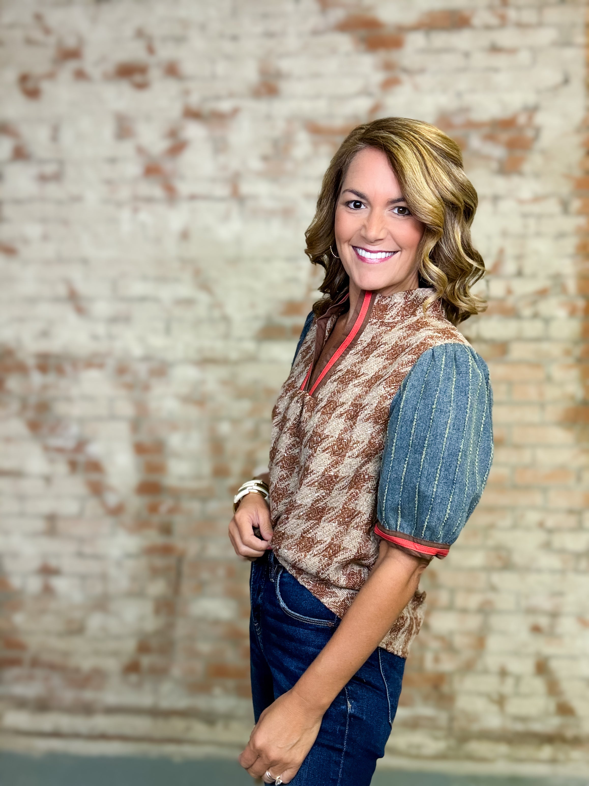 Glenda Textured Top