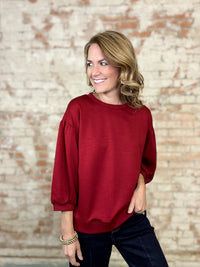 Gentry Solid Sweatshirt Top