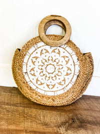 Judy Round Jute Tote Bag - FINAL SALE