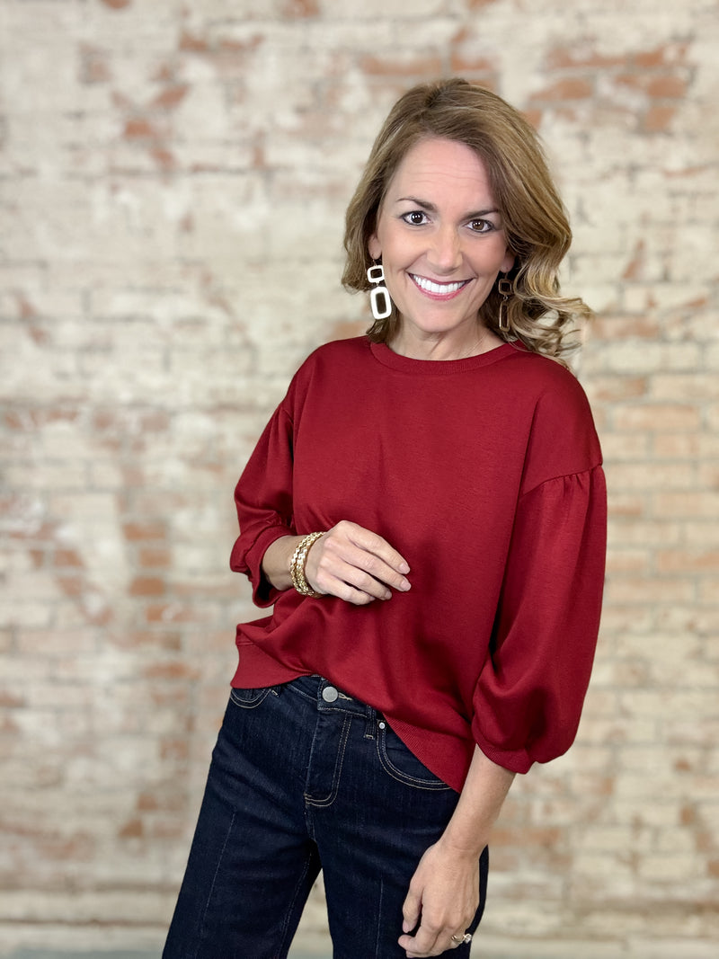 Gentry Solid Sweatshirt Top