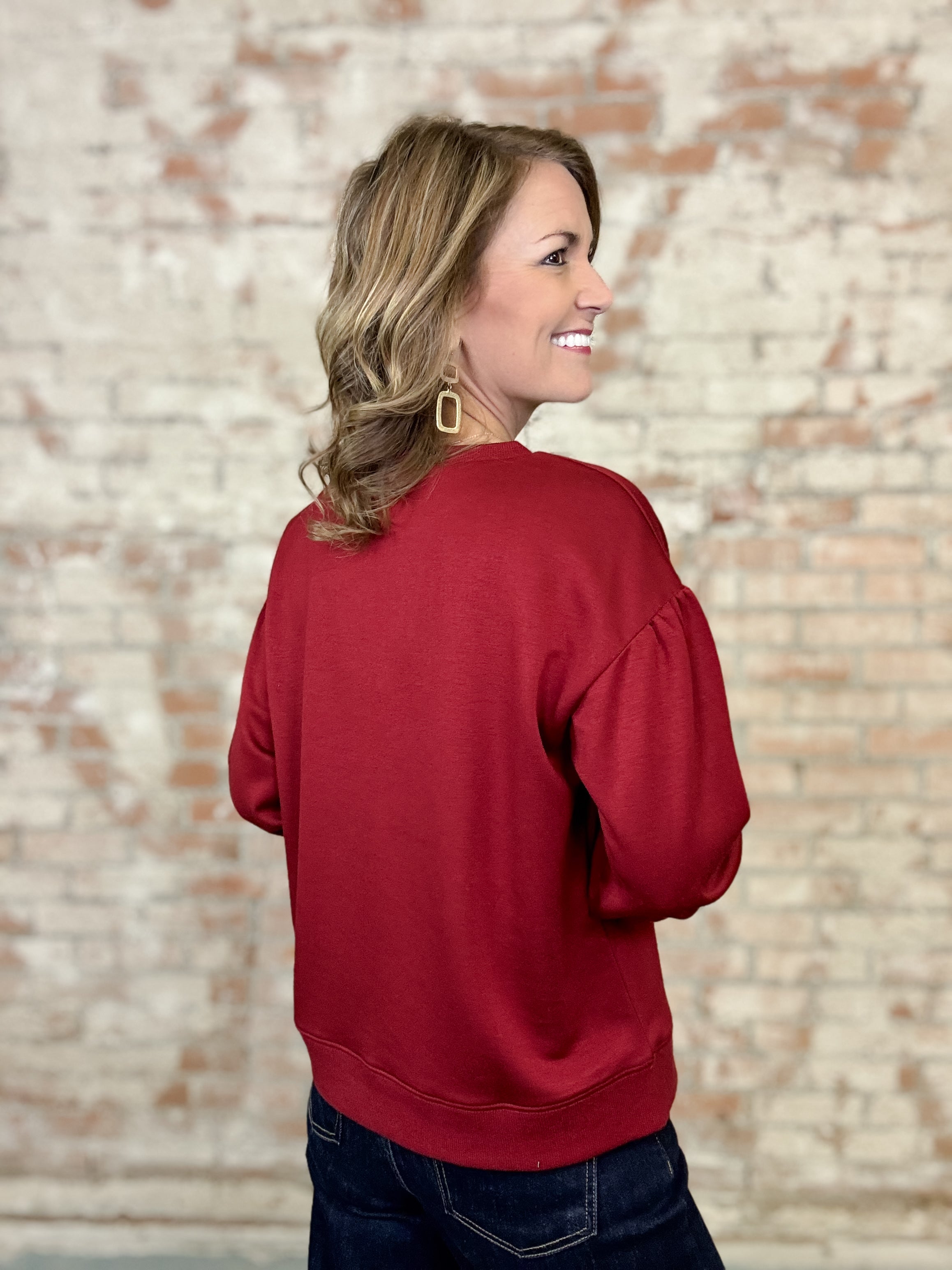 Gentry Solid Sweatshirt Top