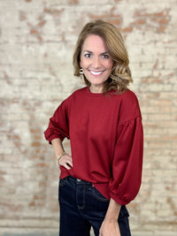 Gentry Solid Sweatshirt Top
