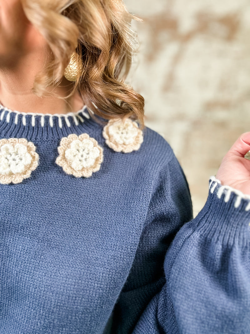 Lexie Floral Embroidered Sweater