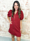 Shayla Zip Front Quilted Dress - FINAL SALE