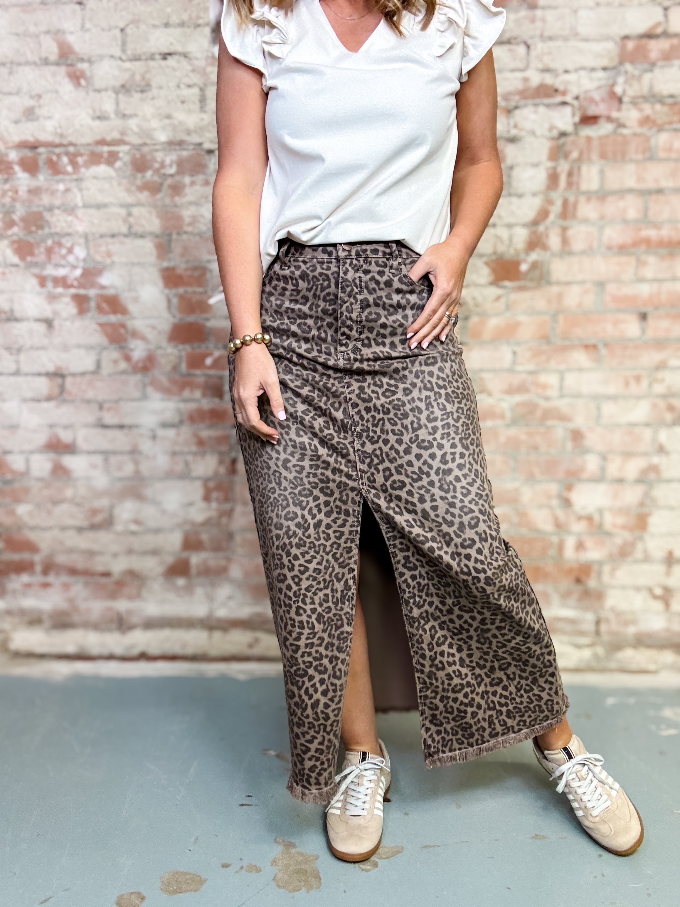 Alexis Leopard Skirt