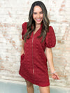 Shayla Zip Front Quilted Dress - FINAL SALE