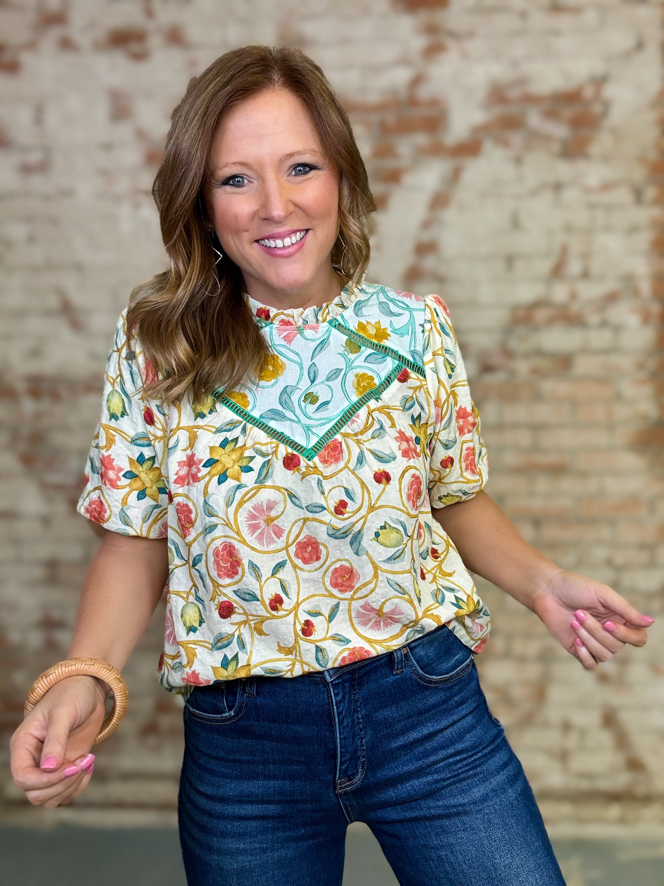Debbie Floral Top