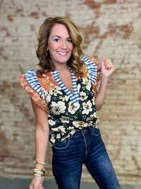 THML Alison Flutter Sleeve Top
