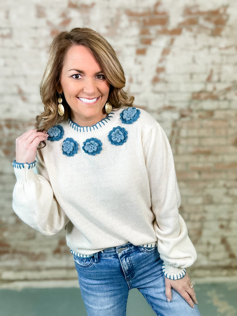 Rhonda Floral Embroidered Sweater