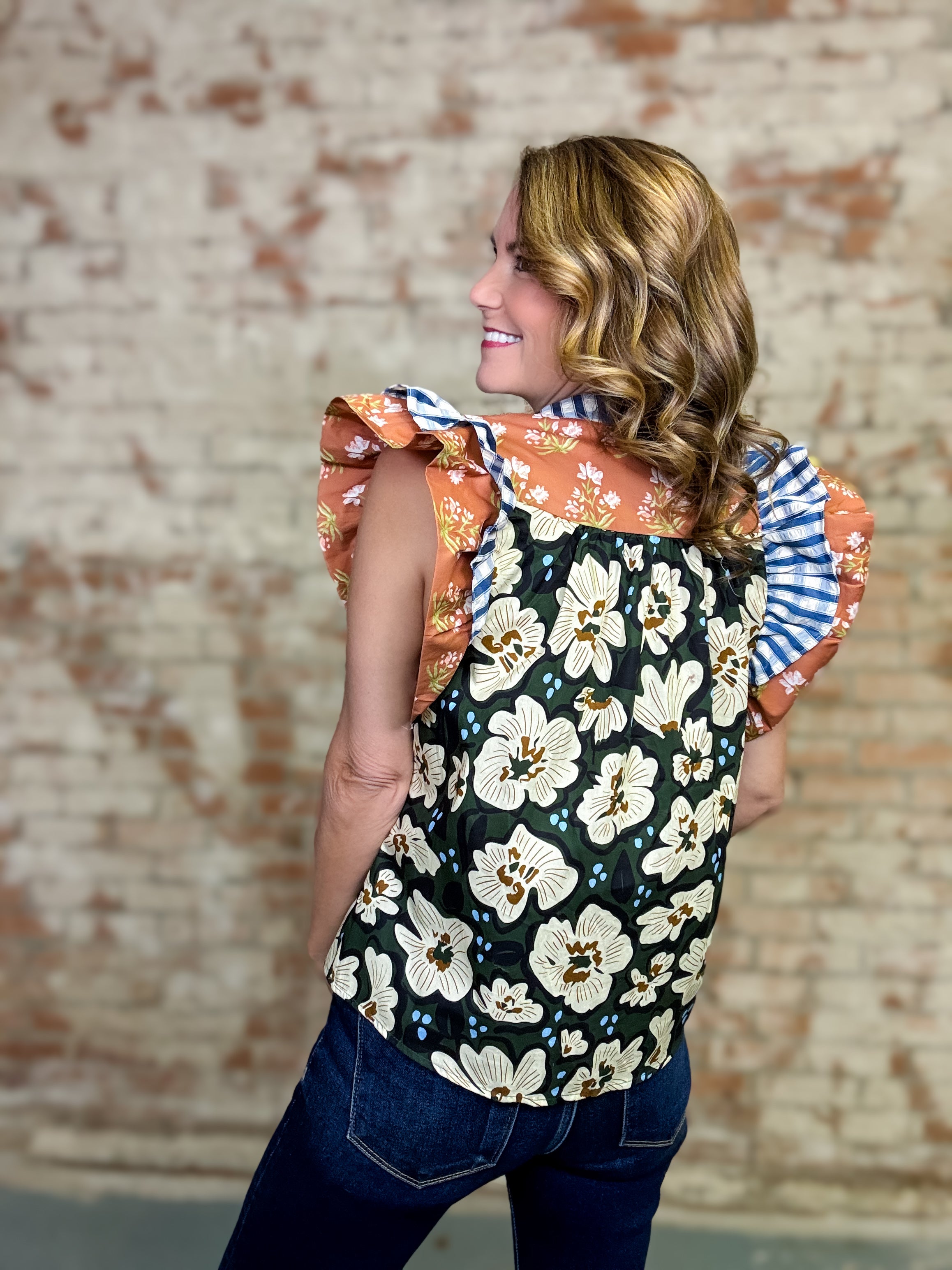 THML Alison Flutter Sleeve Top