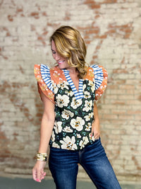 THML Alison Flutter Sleeve Top