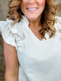 Kloe Ruffle Sleeve Top