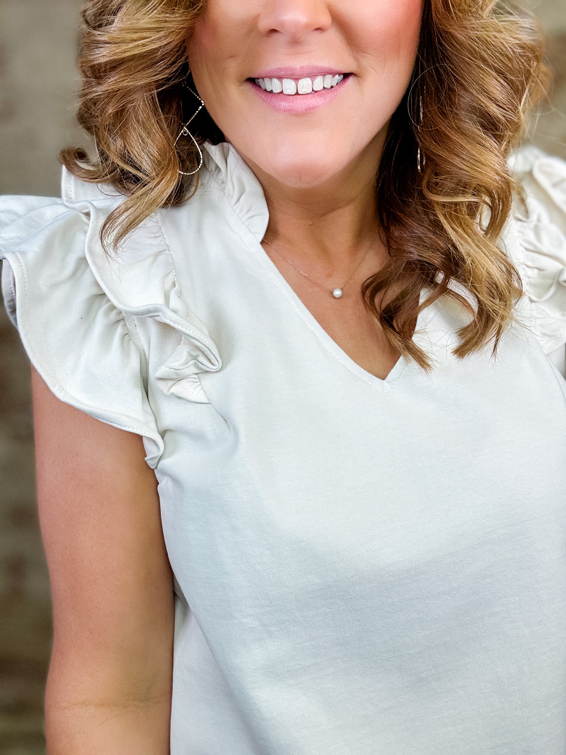 Kloe Ruffle Sleeve Top