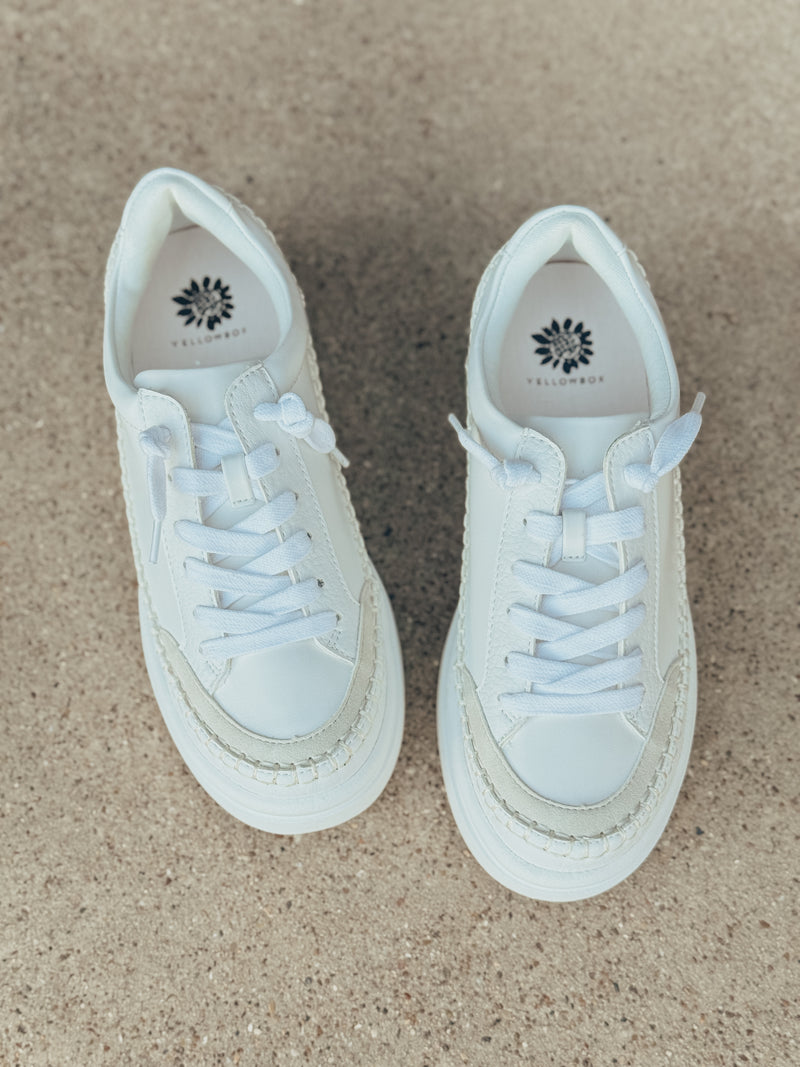 Yellowbox White Eloise Flatform Sneaker