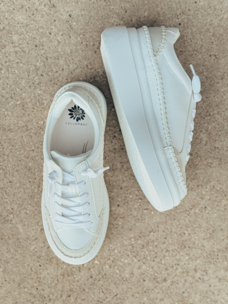 Yellowbox White Eloise Flatform Sneaker