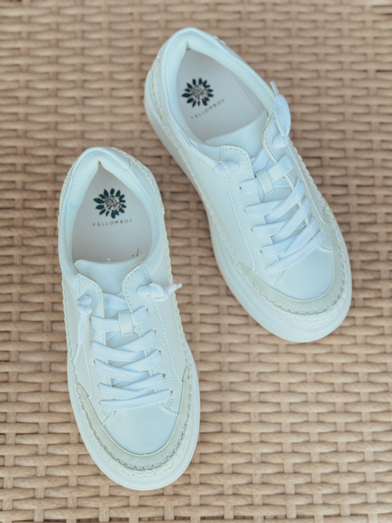 Yellowbox White Eloise Flatform Sneaker