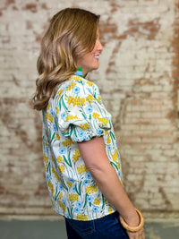 Chasity Floral Print Top