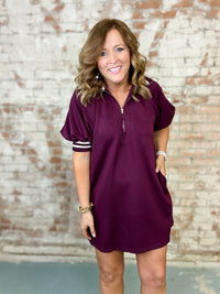 Carol Ribbed Trim Dress
