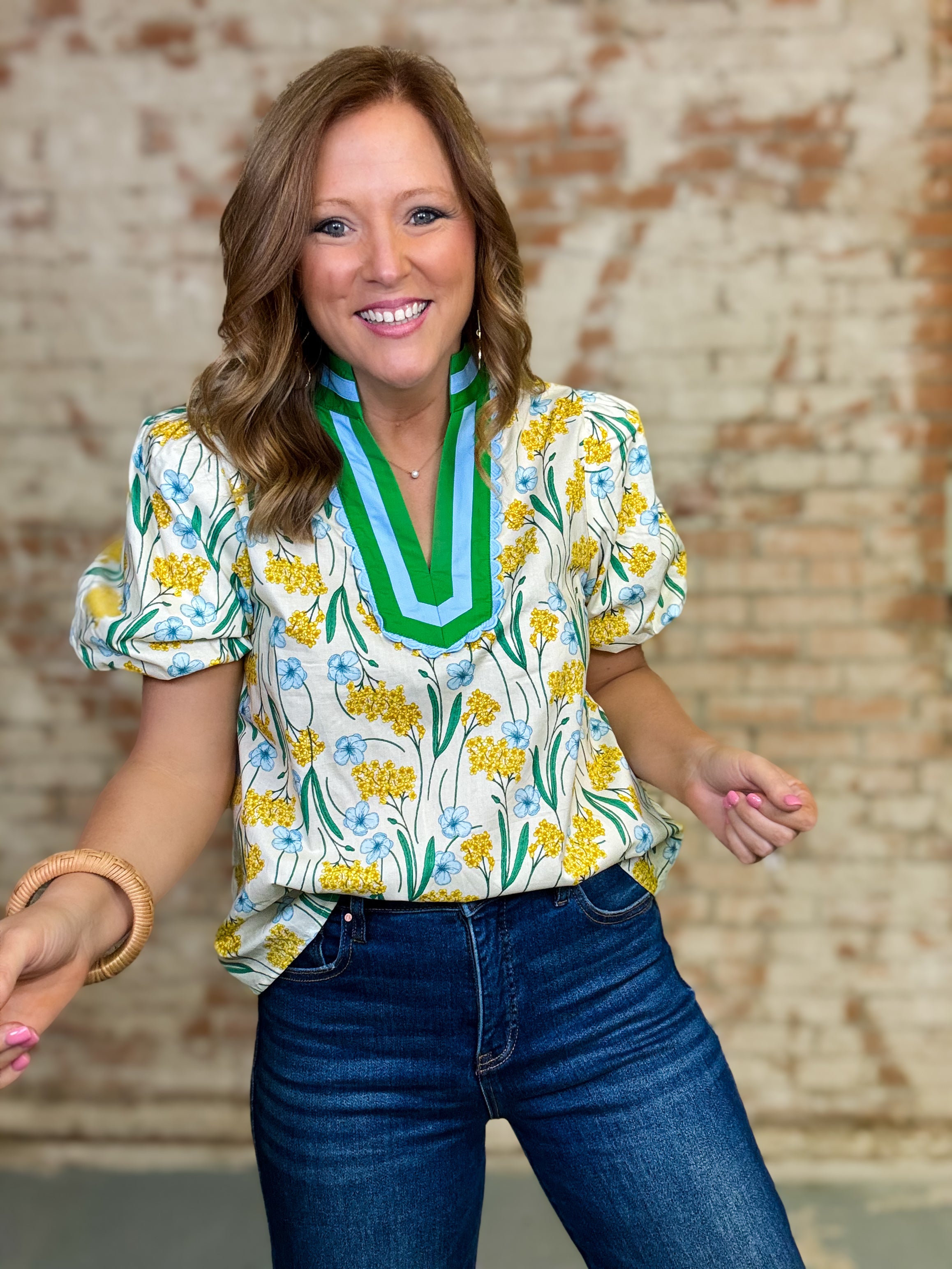 Chasity Floral Print Top
