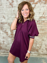 Carol Ribbed Trim Dress