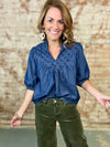 Olivia Diamond Denim Top