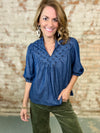 Olivia Diamond Denim Top