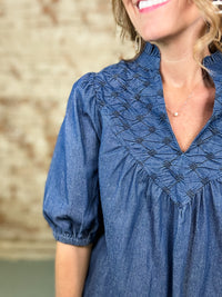 Olivia Diamond Denim Top