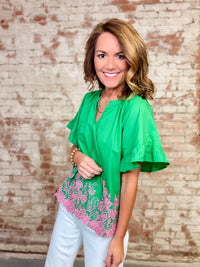 Alistair Embroidered Top