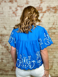 THML Beronica Embroidered Top