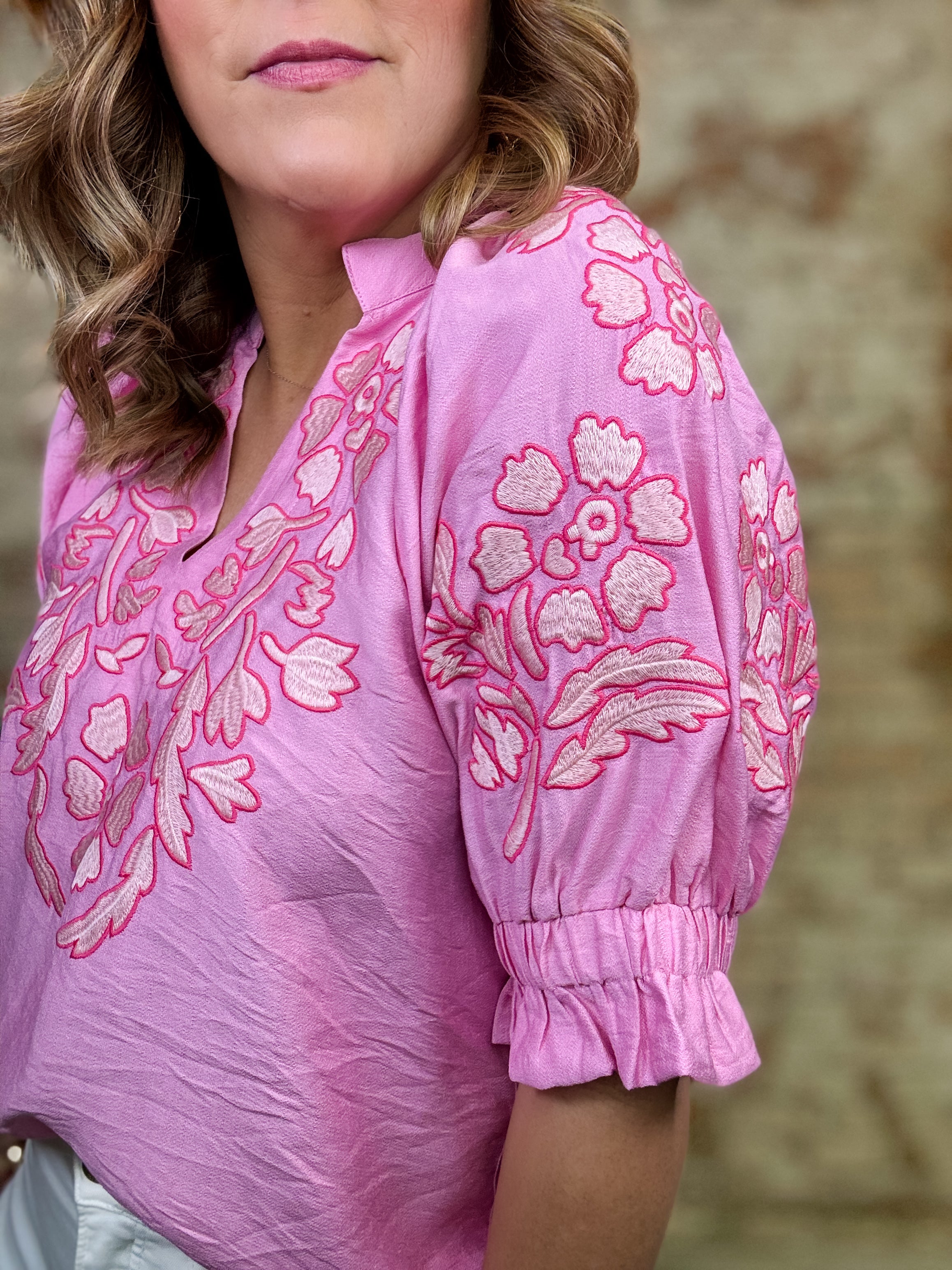 THML Vivian Embroidered Top
