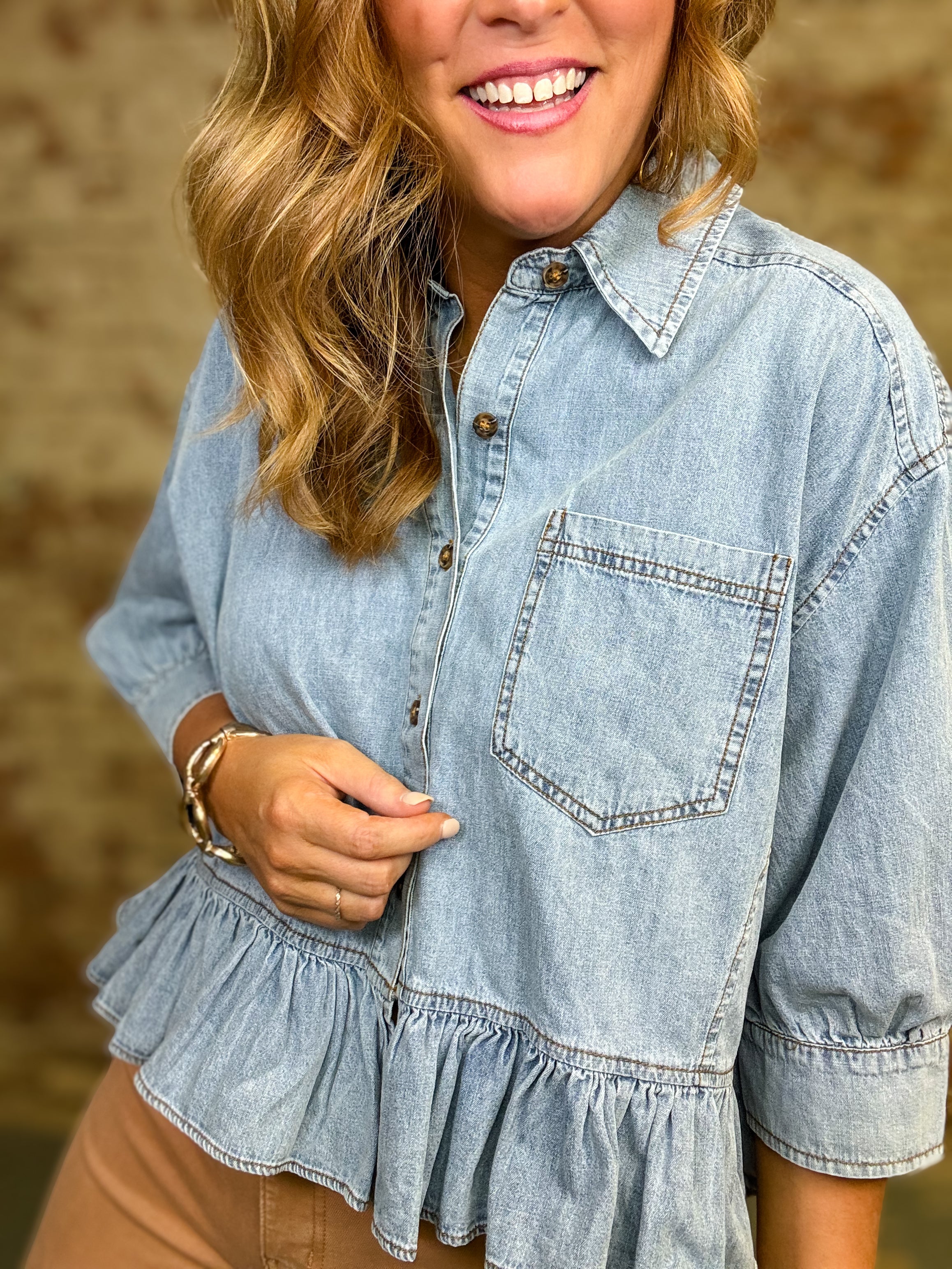 Sharon Denim Top
