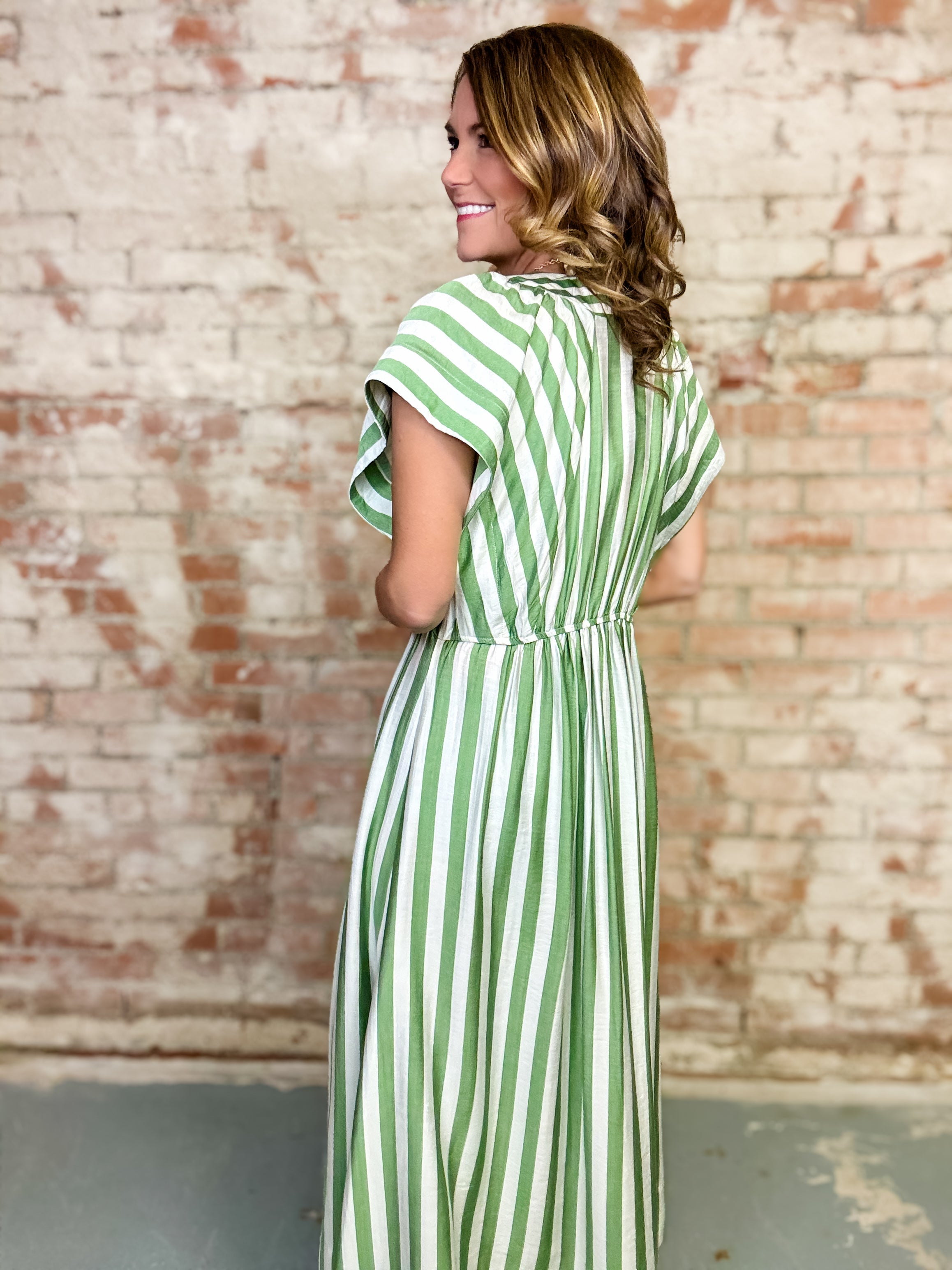 Cayson Striped Midi Dress