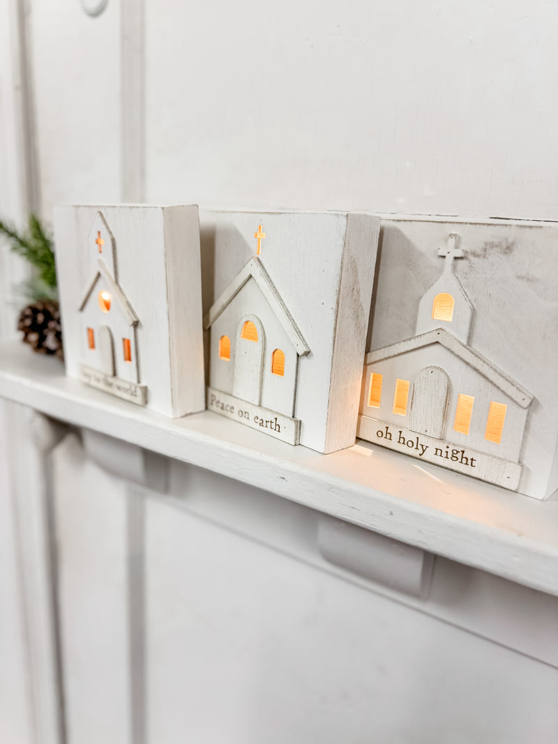 Mud Pie Light Up Church