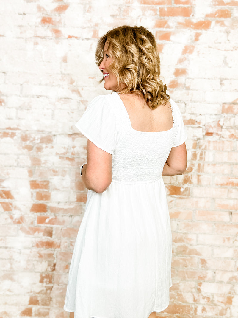 Paulette White Dress